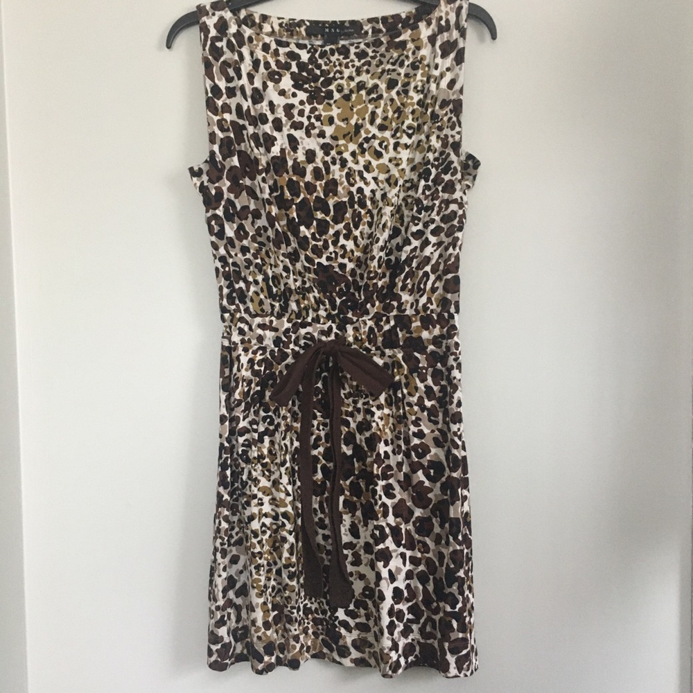 MNG by Mango Animal Print Sleeveless Dress